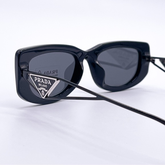 NEW PRADA PR14YS 1AB5S0 BLACK PR 14YS UNISEX SUNGLASSES SPR 14Y EYEWEAR - Picture 9 of 12